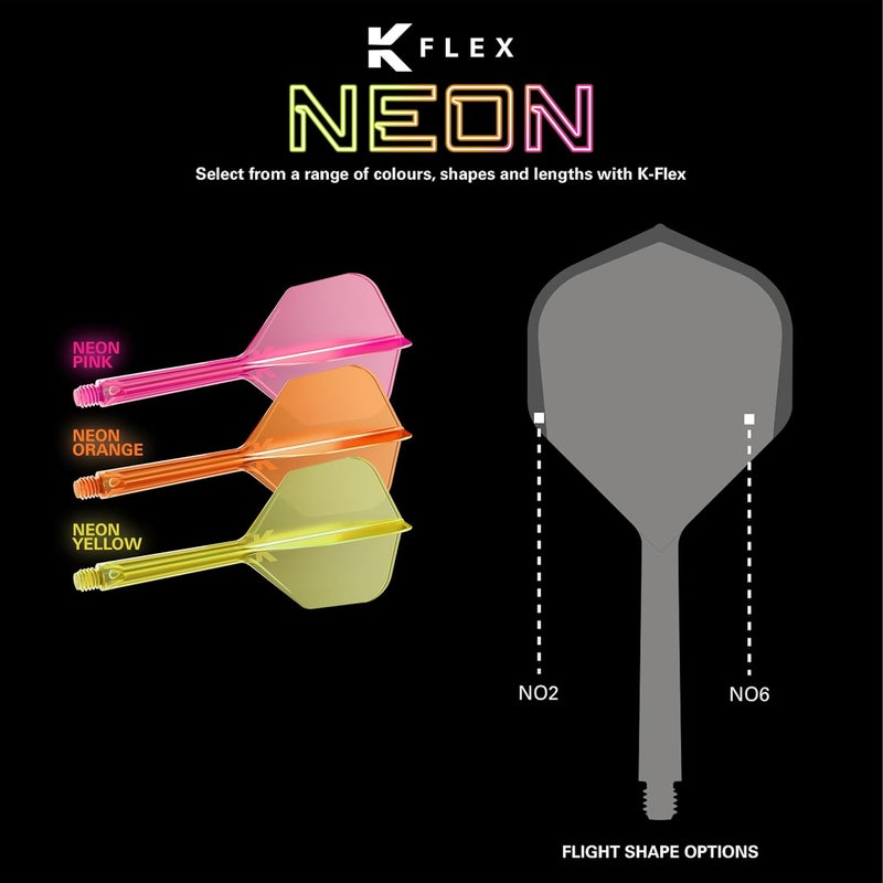 Target Darts رحلات وأعمدة كيه-فليكس المتكاملة، حزمة كيه فليكس 9، حزمة متعددة - كيه فليكس 3 ألوان | أسود، أبيض، شفاف، أحمر، أخضر، أزرق، وردي، برتقالي، أصفر | قصير، متوسط، طويل - Image 3